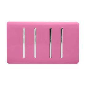 ART-SS9999PK  4 Gang 4x3 Way Intermediate Pink